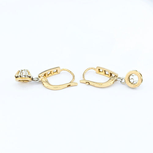 Boucles d'oreilles Boucles d'oreilles dormeuse or jaune et diamants 58 Facettes 31755