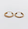 Boucles d'oreilles Créoles style Art Déco or rose finement travaillées (circa 1970) 58 Facettes A06262