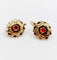 Dormeuses antique or rose 18k étoile et pierres rouges (circa 1900) 58 Facettes A05839
