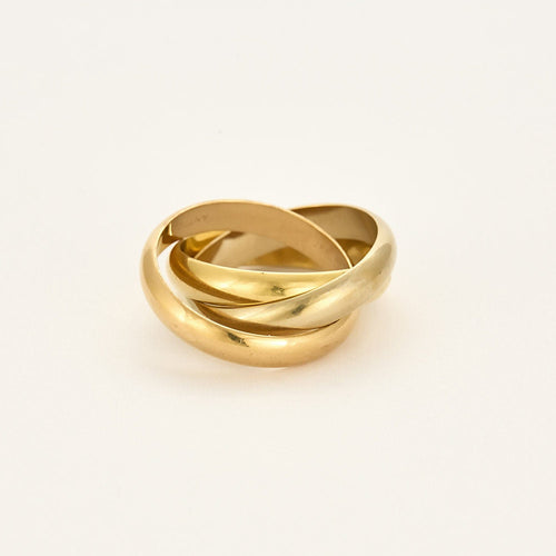 Bague 61 CARTIER - Trinity - Alliance trois ors 58 Facettes ALE3949