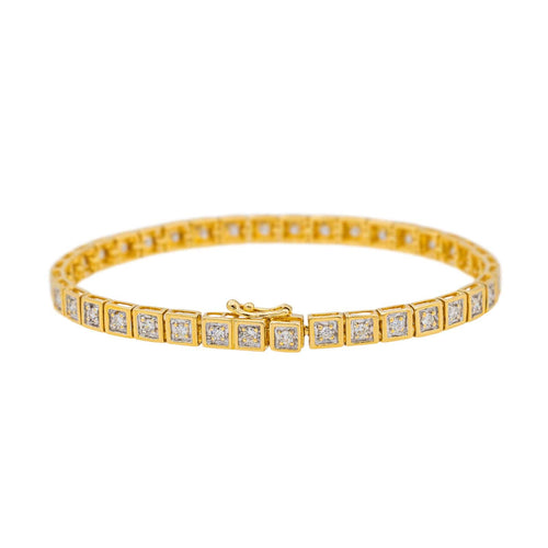 Bracelet Bracelet Rivière Or jaune, Or blanc Diamant 58 Facettes 3754268CN