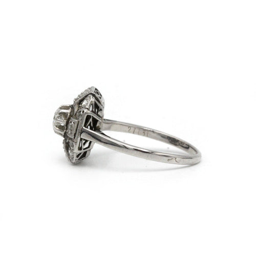 Bague 51 Bague Art Déco - Or, Platine & Diamants 58 Facettes 250407R