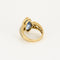 Bague 52 Bague en or jaune, saphir et diamants 58 Facettes REU1044