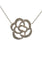Collier Collier en or blanc et diamants motif pétale de rose 58 Facettes