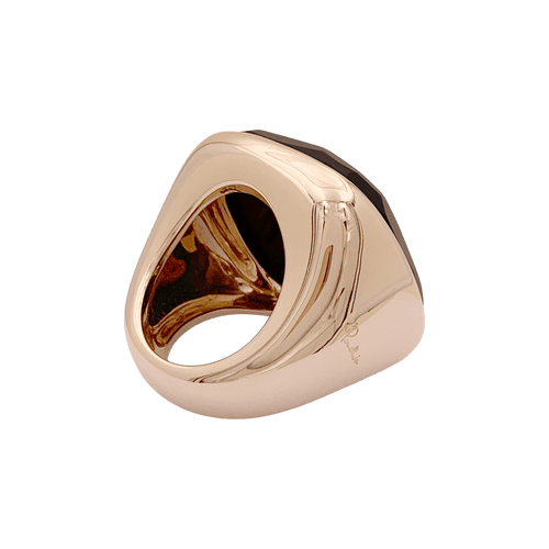 Bague 53 Bague Pomellato "Victoria", ou rose, jais. 58 Facettes 34742