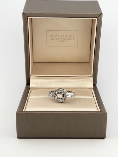 Bague 51 Bulgari - Bague "Bvlgari Classic" or blanc 18 carats et diamant 58 Facettes