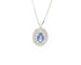 Collier Collier en or blanc avec saphir ovale de 0,54 ct et diamants 58 Facettes 13839