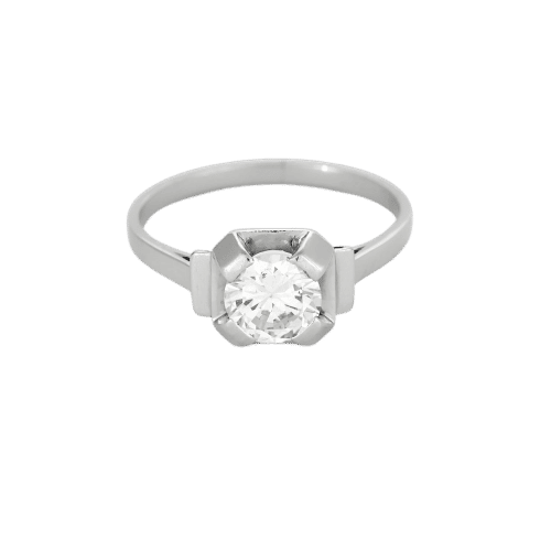 Bague 52 Bague solitaire en platine et diamant 0.80 carat. 58 Facettes MON1230X2
