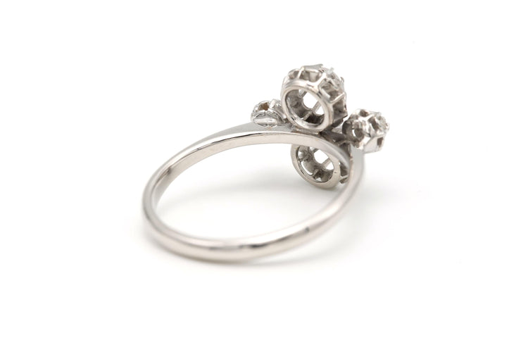 Bague 58 Bague Art Déco en or blanc sertie de diamants 58 Facettes 19736