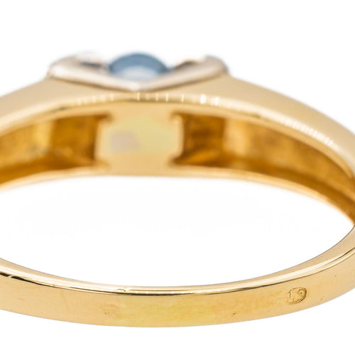 Bague 55 Bague Or jaune, Or blanc Saphir, Diamant 58 Facettes 2732084CN