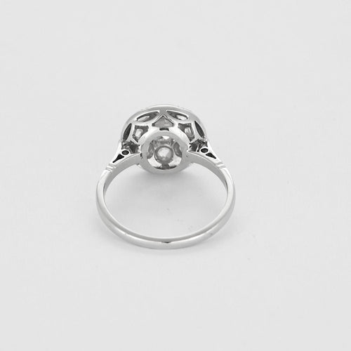 Bague 53 Bague en or gris et diamants taillés en rose 58 Facettes CAN1533X2