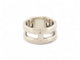 Bague 54 vintage bague HERMES medor pierre de lune & 4 diamants t54 en argent 58 Facettes 269493