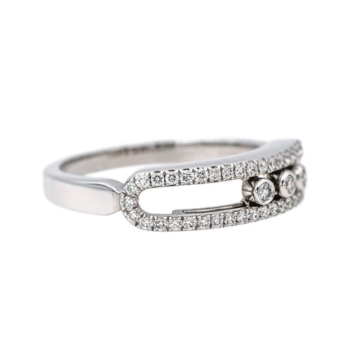 Bague 53 Messika Bague  Baby Move Or blanc Diamant 58 Facettes 4342797RV