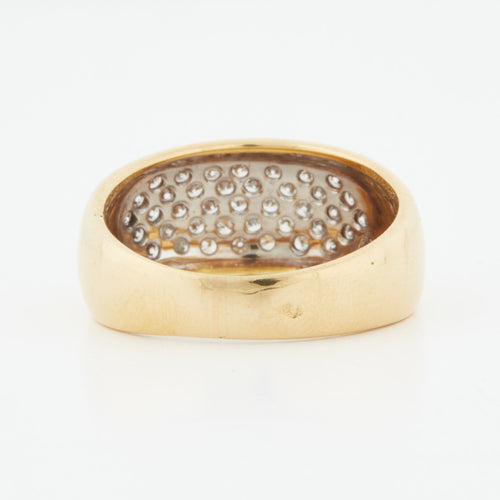 Bague 49 BAGUE EN OR JAUNE ET BLANC 18 CARATS 58 Facettes REF 10102
