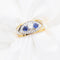 Bague Bague en or jaune avec saphirs et diamants 58 Facettes