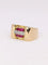 Bague 51 Bague tank or rose diamants rubis 58 Facettes J371