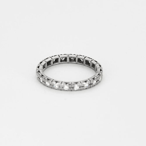 Bague 53 Alliance or gris et diamants 58 Facettes RAM2654