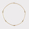 Collier Fin collier or maille gourmette plat et ses motifs avec saphirs 58 Facettes 16-270