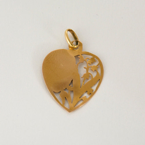 Pendentif Médaille or jaune à motif floral 58 Facettes BLO01582