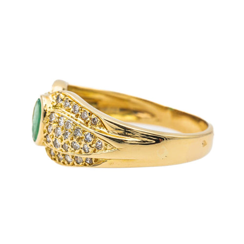 Bague 57 Bague Or jaune Emeraude 58 Facettes 3140416CN