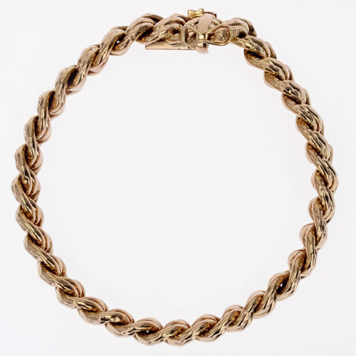 Bracelet Bracelet gourmette or rose rétro 58 Facettes CVBR77