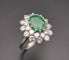 Bague 58 Bague émeraude 2,34 carats Et Diamants 3 Carats, Or Et Platine. 58 Facettes C70-03