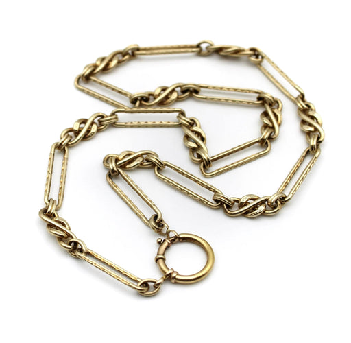 Collier Chaîne à maillons fantaisie dorés 58 Facettes