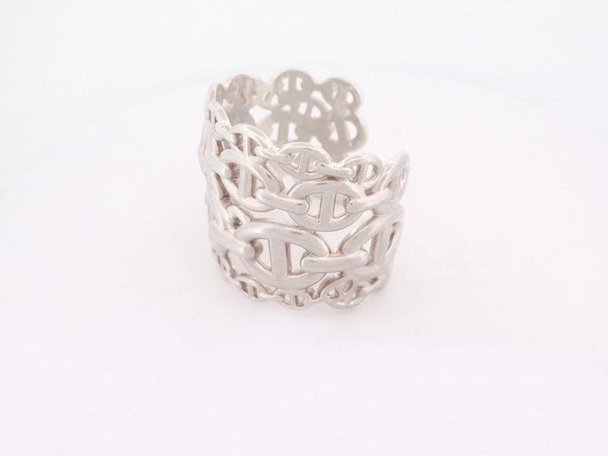 Bracelet bracelet HERMES chaine d'ancre enchainee tgm en argent 58 Facettes 259929