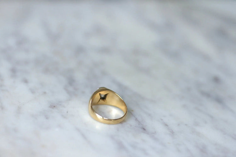 Bague Bague Jonc Or et Diamant Taille Ancienne 58 Facettes
