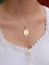 Pendentif Médaille amour Augis grand modèle Plus qu'hier moins que demain or jaune diamant rubis 58 Facettes J477