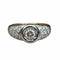 Bague 56 Solitaire illusion en or blanc serti de diamants 58 Facettes 296