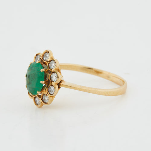 Bague 59 Bague Or Jaune - Emeraude et Diamants 58 Facettes RÉF 10006/13
