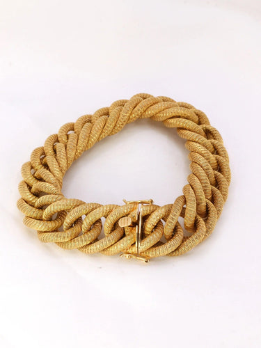 Bracelet Bracelet vintage maille tressée or jaune 58 Facettes J226
