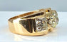 Bague 54 Bague Tank or jaune diamants 58 Facettes AB366