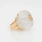 Bague 60s Fluted Rock Crystal Diamond Ring Vintage 18k Yellow Gold Sz 6 Dome Cocktail 58 Facettes G13472