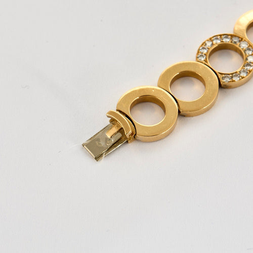Bracelet O.J. PERRIN - Bracelet souple or jaune et diamants 58 Facettes VES03922