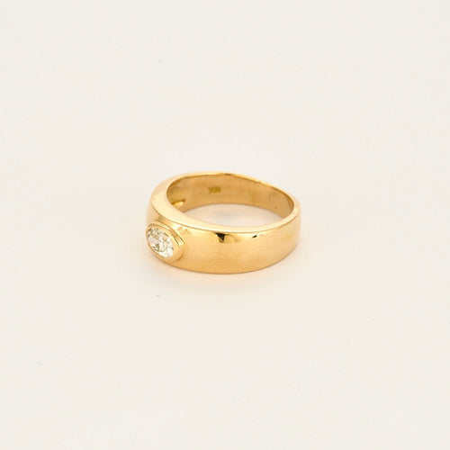 Bague Jonc Diamant Ovale
