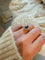 Yellow gold, blue sapphire and diamond ring 58 Facettes