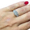 Bague 56 Solitaire illusion en or blanc serti de diamants 58 Facettes 296