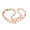 Collier Collier en perles de corail peau d'ange et fermoir or jaune 18 carats 58 Facettes 356