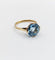 Bague 51 Bague cocktail vintage or jaune et aigue marine 58 Facettes A05744