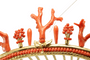 Diadème antique en corail doré à l'argent 58 Facettes 7493