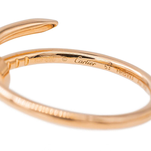 Bague 53 Cartier Bague Juste un clou Or rose 58 Facettes 3496783CN