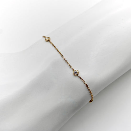 Bracelet Bracelet vintage en or 18 carats avec diamants au mètre 58 Facettes A2003Q