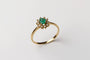 Bague 59 Bague Marguerite Emeraude de 0,40ct 58 Facettes
