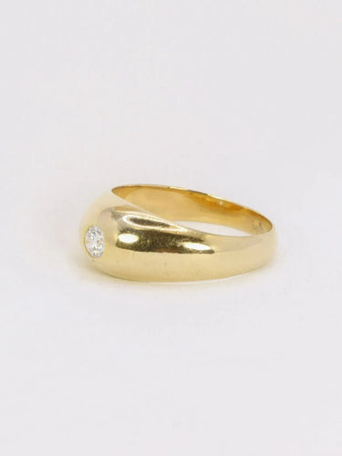 Bague Bague jonc or jaune diamant 0,2 ct 58 Facettes J150