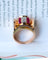Bague 55 Bague Tank Or Rose Diamants et Rubis Verneuils 58 Facettes A11133
