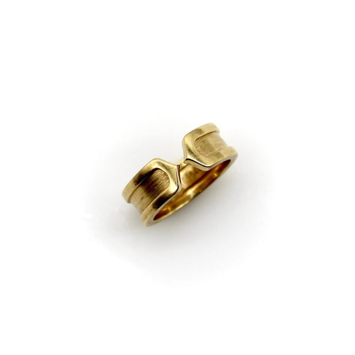 Bague 48 Bague Double C vintage Cartier en or 18 carats vers 2000 58 Facettes