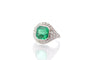 Bague Bague Dôme Art Déco Emeraude Diamants 58 Facettes