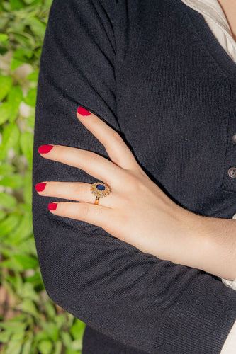 Bague Bague Pompadour Or jaune Saphir 58 Facettes 3746436RV